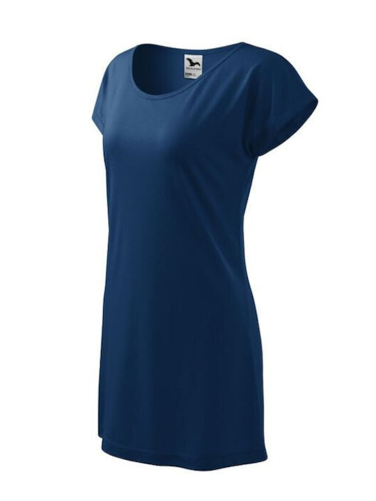 Malfini Καλοκαιρινό Mini T-shirt Φόρεμα Μπλε