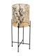Koopman Planter Metal Gold with Stand 14.5x14.5x35cm.