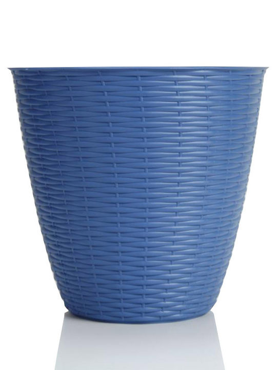 Bama Ghiveci Plastic Albastru 24x24x22εκ.