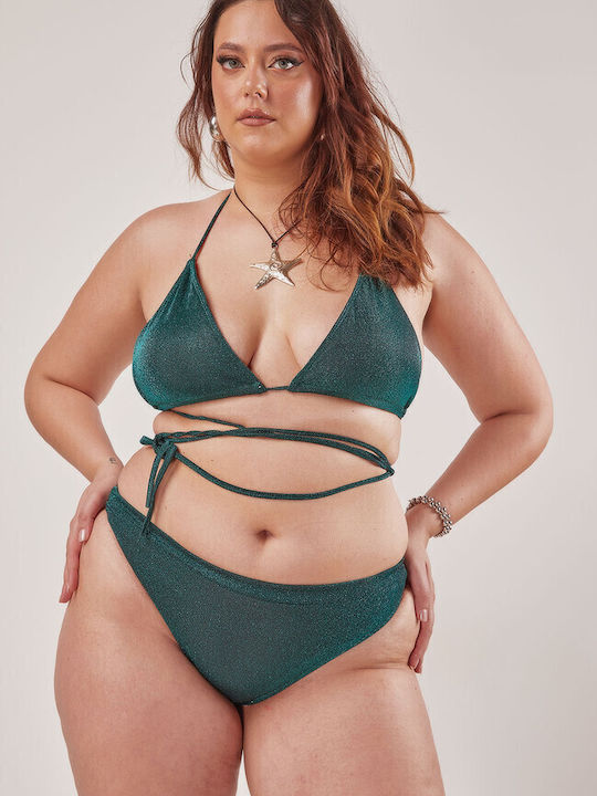 Luigi Gigi Set Bikini Τριγωνάκι Πράσινο
