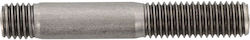 Wood to Metal Dowel Inox DIN 938 with Diameter M8 and Length 8mm