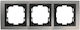 Mono Electric Switch Frame 3 Positions Horizontal Installation in Silver Color 500-004200162