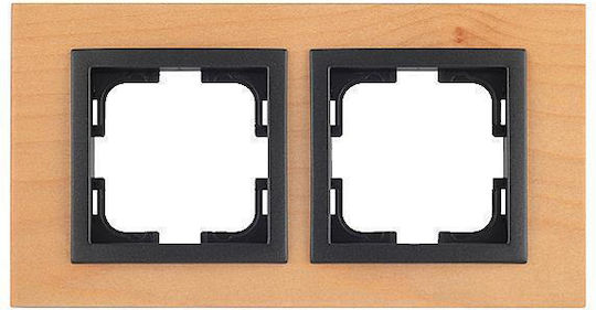Mono Electric Switch Frame 2 Positions Vertical and Horizontal Installation in Brown Color 500-008520161