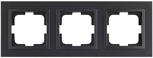 Mono Electric Switch Frame 3 Positions Horizontal Installation in Black Color 500-002036162