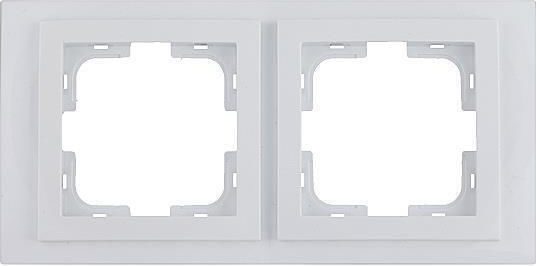 Mono Electric Switch Frame 2 Positions Vertical and Horizontal Installation in White Color 500-001937161