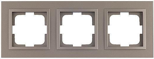 Mono Electric Switch Frame 3 Positions Vertical and Horizontal Installation in Brown Color 500-002336162