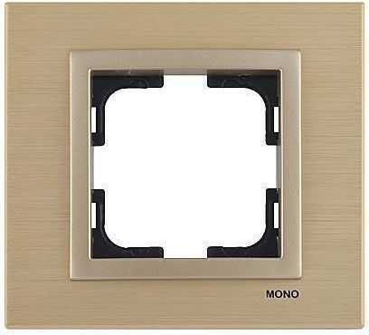 Mono Electric Switch Frame 1 Position Horizontal Installation in Beige Color 500-005830160