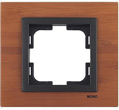 Mono Electric Πλαίσιο Διακόπτη 1 Θέσης Κάθετης και Οριζόντιας Τοποθέτησης σε Καφέ Χρώμα 500-008530160