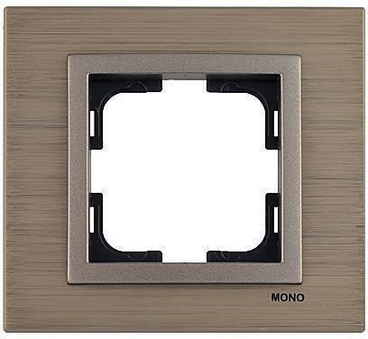Mono Electric Switch Frame 1 Position Vertical and Horizontal Installation in Gray Color 500-005810160