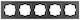 Mono Electric Switch Frame 5 Positions Vertical and Horizontal Installation in Black Color 500-002036164