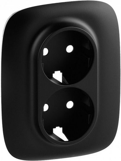 Legrand Valena Allure Μετώπη Πρίζας Ρεύματος σε Μαύρο Χρώμα 754958