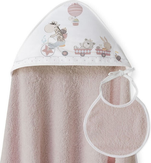 Interbaby Baby Bathrobe Set with Hood 100x100cm