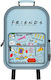Blue Sky Studios Friends School Bag Backpack Elementary, Elementary Blue with Water Bottle Holder