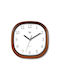 Wall Clock Plastic Brown 30x30cm