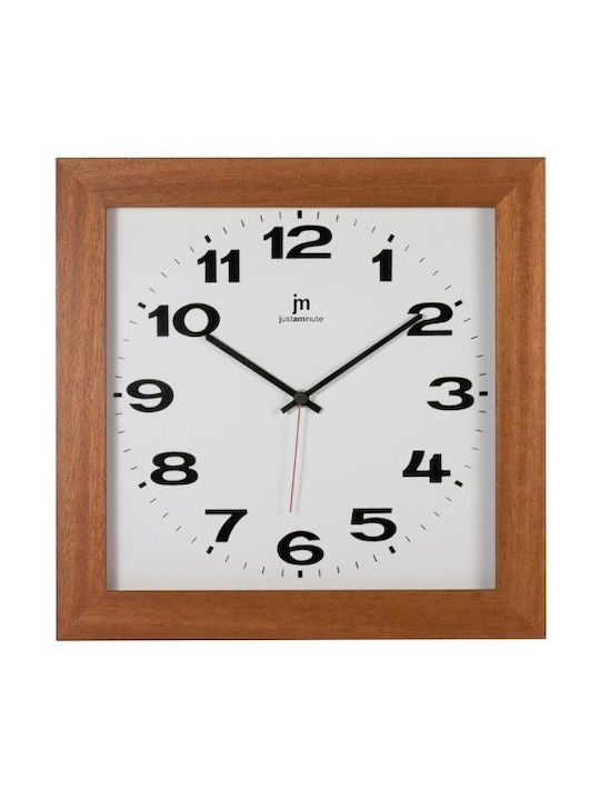 Wall Clock Wooden Brown 34x34cm