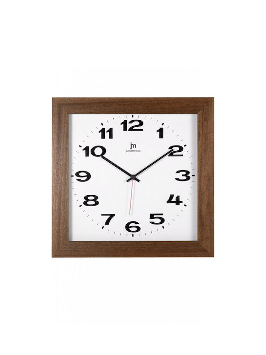 Wall Clock Wooden Brown 34x34cm