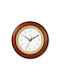 Wall Clock Plastic Brown Ø30cm