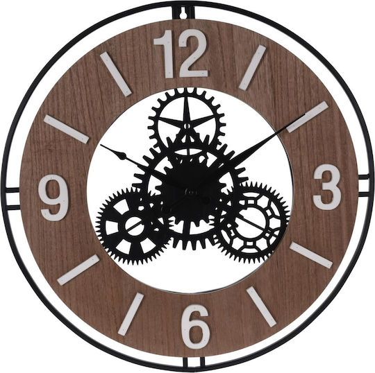 Antikes Wanduhr Hölzernes Braun 57x4.5cm
