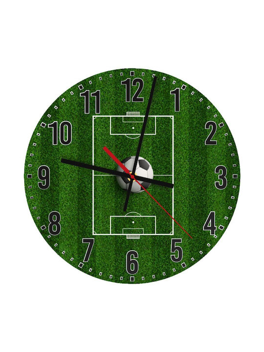 Koupakoupa Leise Wanduhr Hölzernes Grün Ø30cm