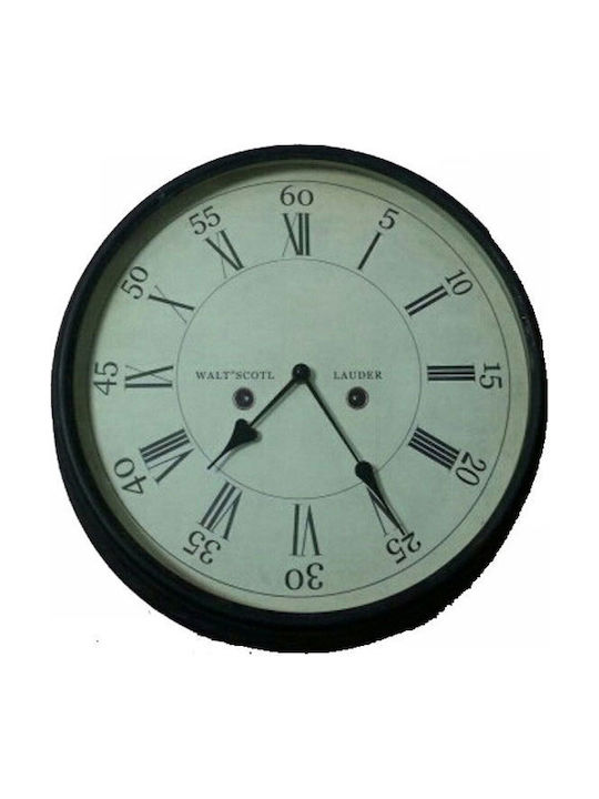 Wall Clock Metallic Black Ø40cm