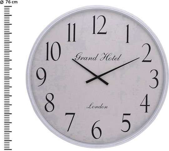 Wall Clock Plastic White Ø76cm