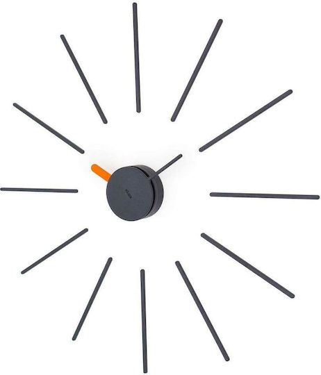 Klox Wall Clock Plastic Black Ø100cm