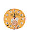 Koupakoupa Wall Clock Wooden Yellow Ø19cm