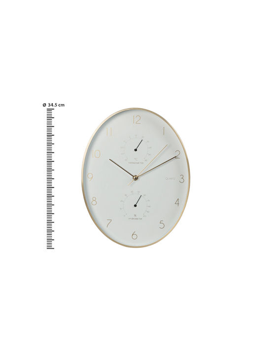 Ρολόι Τοίχου Μεταλλικό Λευκό 27cm