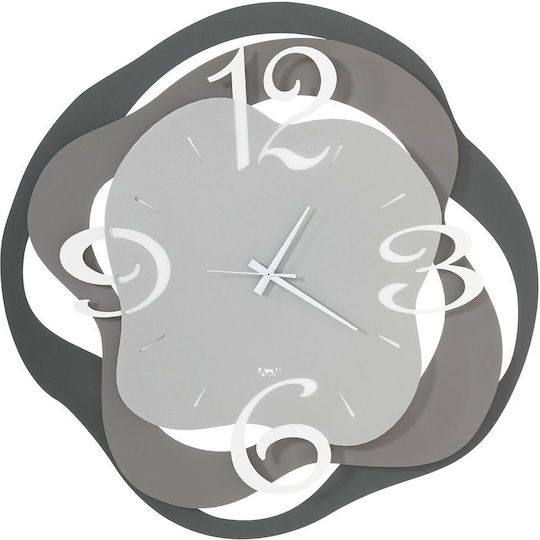 Arti E Mestieri 3D Wall Clock Metallic Gray Ø62cm