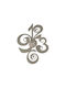 Arti E Mestieri 3D Wanduhr Metallisch Beige 46x60cm