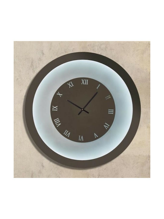 Ploumatos Wanduhr Spiegel Silber Ø104cm