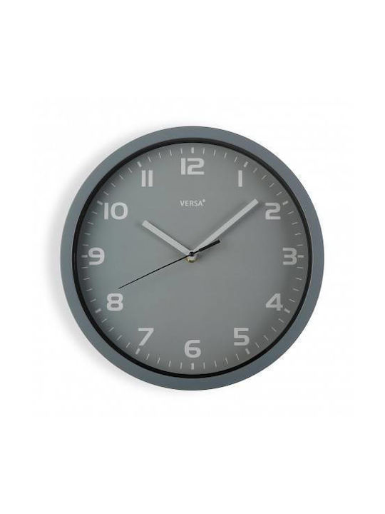 Versa Wall Clock Plastic Gray