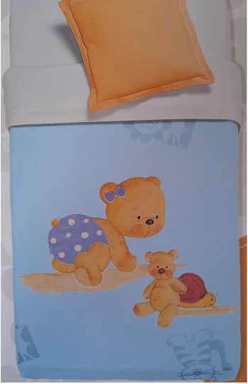 Manterol Casa Decke Babydecken Kinderbett Samt Hellblau 105x135cm