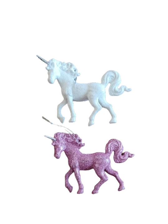 Set Weihnachtsbaumschmuck Einhörner 15,5x10,5cm 2Stücke