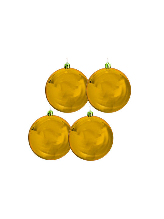 Christmas Ball Ornament Gold 4pcs