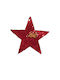 Hanging Ornament Star Fabric Gold with Sequins 35x35cm