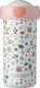 Little Dutch Kids Water Bottle Butterfly Plastic with Screw Cap Non Spill Pink 300ml
