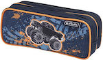 Herlitz Monster Truck Pencil Case Barrel with 2 Compartments Blue