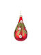 Hängendes Kugel Ornament Ornament Glas Rot mit Glitzer