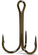 VMC Round Treble 9649 BZ Fishing Hooks Set 100p...