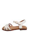 Flache Sandalen für Damen in Weiß Farbe