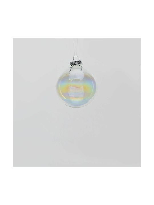 Christmas Glass Ball Ornament Transparent 6x6cm