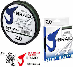 Daiwa J-Braid Νήμα Ψαρέματος 135m / 0.17mm / 2.6kg