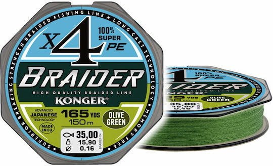 Konger Braider Fishing Filament 150m / 0.2mm