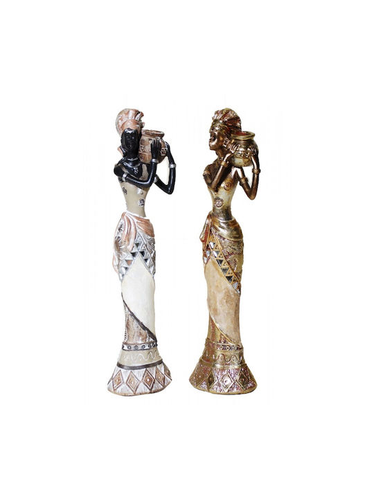 Royal Art Collection Διακοσμητικά Αγαλματίδια από Πλαστικό 8x27cm 2τμχ