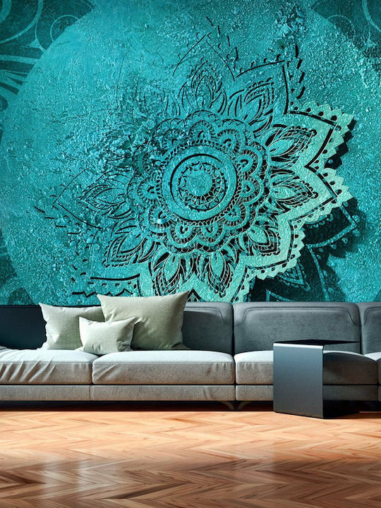 Wall Mural Fabric Petrol Blue L300xW210cm