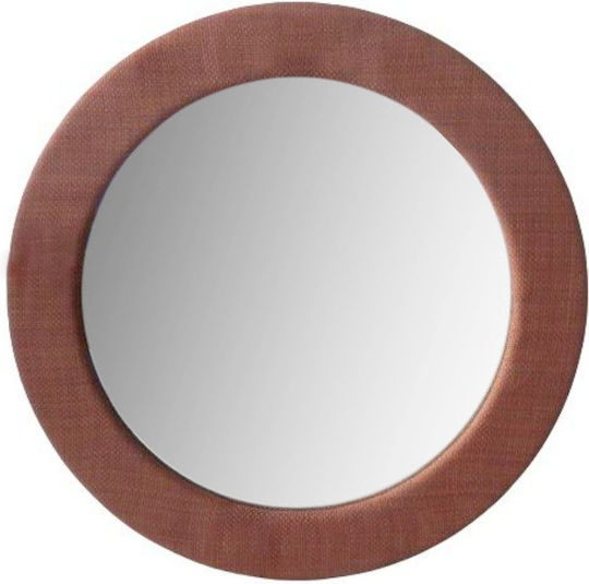 Oglindă de Perete cu Maro Ramă din Tesatura Diametru 90cm 1buc