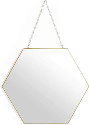 VonHaus Wall Mirror with Gold Frame 26x30cm 1pcs