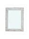 Lampiris Interiors Като Огледало за Стена с Бял Дърво Рамка 90x60см 1бр