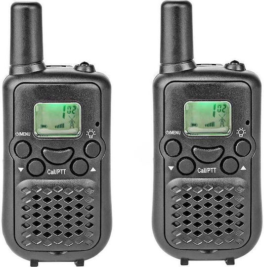 Nedis WLTK0500BK Безжичен Трансивър PMR с Монохромен Екран Комплект 2бр В Черен Цвят